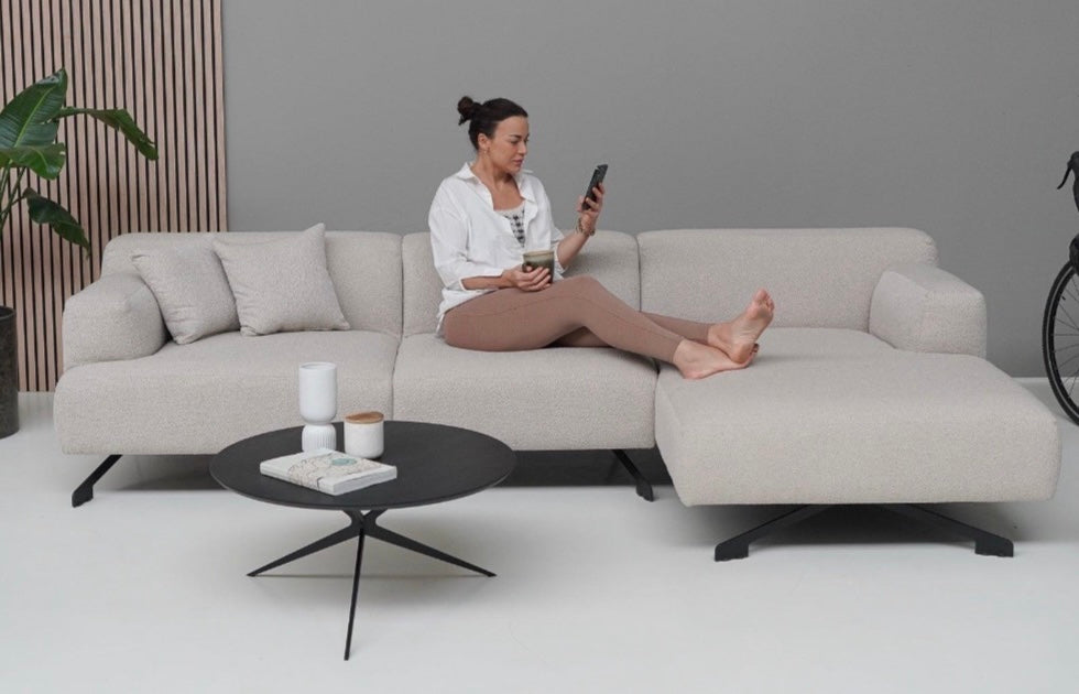 LOUNGEBANK CINDY - BEIGE STOF - 270 CM